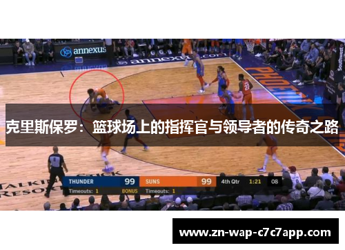 克里斯保罗:篮球场上的指挥官与领导者的传奇之路